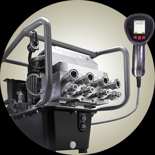 HYTORC VECTOR electric hydraulic pump with LCD pendant control
