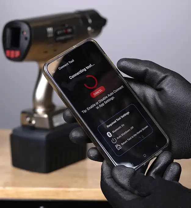 Connect App capturing torque data in the field
