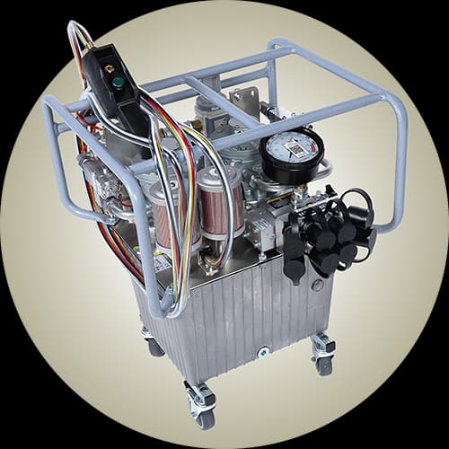 HYTORC HY-TWIN AIR pneumatic hydraulic pump with 5-gallon reservoir