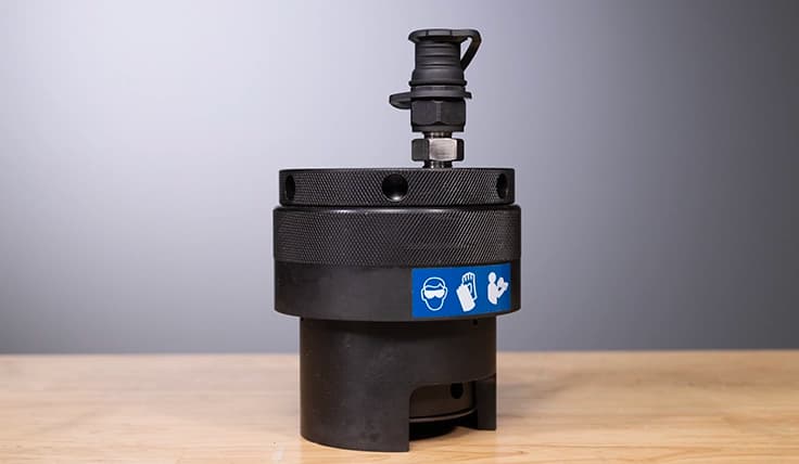 A close-up of the Torque & Angle Dial accessory for the AVANTI Hydraulic Torque Wrench.